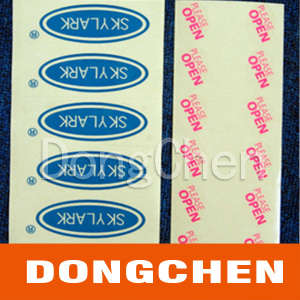 Custom Design Colorful Printing Transparent Plastic Self Adhesive Label